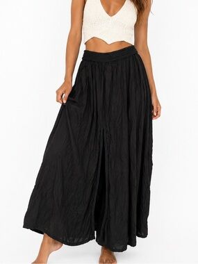 Pythia Black Boho Maxi Skirt M/L NWT Flowy Gauze Peasant Festival Cottagecore